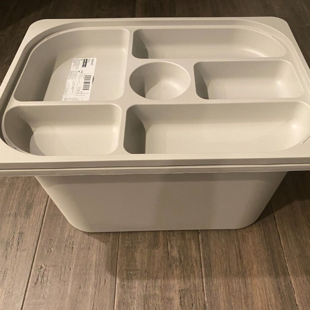 New SET IKEA TROFAST Storage box, gray LARGE